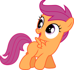 Size: 2508x2391 | Tagged: safe, artist:skie-vinyl, derpibooru import, scootaloo, pegasus, pony, .svg available, cute, cutealoo, female, filly, foal, high res, simple background, solo, transparent background, vector