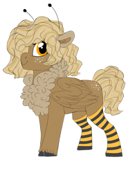 Size: 1500x1891 | Tagged: safe, artist:moonert, derpibooru import, oc, oc only, pegasus, pony, antennae, chest fluff, clothes, female, freckles, mare, pegasus oc, simple background, smiling, socks, solo, striped socks, transparent background, unshorn fetlocks, wings