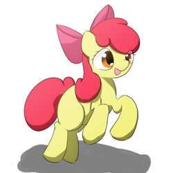 Size: 1105x1107 | Tagged: safe, artist:up_p_ab, derpibooru import, apple bloom, earth pony, pony, female, filly, foal, simple background, solo, white background