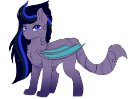 Size: 3137x2429 | Tagged: safe, artist:highrolleryt, derpibooru import, oc, oc only, oc:night light, cat, cat pony, original species, pony, bat wings, chest fluff, ear fluff, ears, simple background, solo, transparent background, wings