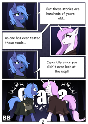 Size: 2480x3508 | Tagged: safe, artist:buvanybu, derpibooru import, princess celestia, princess luna, alicorn, pony, series:elements of contention, comic, forest