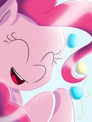 Size: 768x1024 | Tagged: artist needed, safe, derpibooru import, pinkie pie, earth pony, pony, balloon, female, solo