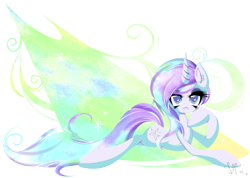 Size: 1663x1186 | Tagged: safe, artist:bamboodog, derpibooru import, oc, oc only, oc:luminesce, pony, unicorn, horn, lying down, prone, simple background, solo, transparent background, unicorn oc