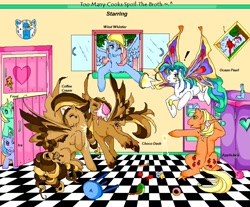 Size: 962x795 | Tagged: safe, artist:chocodash, derpibooru import, applejack (g1), wind whistler, g1, choco dash, coffee cream, frost (g1), ice (g1), ocean pearl