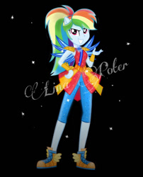 Size: 828x1025 | Tagged: safe, artist:mira.veike, derpibooru import, rainbow dash, equestria girls, crystal guardian, solo