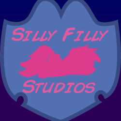 Size: 512x512 | Tagged: safe, derpibooru import, oc, oc only, oc:silly filly, pegasus, 2012, female, filly, foal, logo, silhouette, silly filly studios, solo