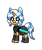 Size: 61x72 | Tagged: safe, artist:dematrix, derpibooru import, pony, unicorn, ahsoka tano, clone wars, clothes, female, jedi, mare, pixel art, ponified, pony town, simple background, solo, star wars, sword, transparent background, weapon