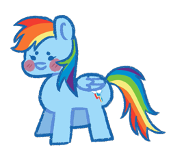 Size: 533x507 | Tagged: safe, artist:megatronsthiccthighs, derpibooru import, rainbow dash, pegasus, pony, chibi, simple background, solo, transparent background