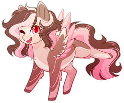Size: 2397x2007 | Tagged: safe, artist:purplegrim40, derpibooru import, oc, oc only, pegasus, pony, colored hooves, colored wings, female, mare, one eye closed, pegasus oc, simple background, smiling, solo, transparent background, two toned wings, wings, wink