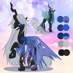 Size: 650x650 | Tagged: safe, artist:shiee-artopia223, derpibooru import, applejack, queen chrysalis, spirit of hearth's warming past, changeling, changeling queen, pony, angry, base used, clothes, female, fusion, gritted teeth, mare, raised hoof, raised leg, teeth