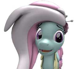 Size: 800x720 | Tagged: safe, alternate version, artist:topsangtheman, derpibooru import, kerfuffle, pegasus, pony, 3d, cute, looking at you, open mouth, simple background, smiling, smiling at you, solo, source filmmaker, transparent background