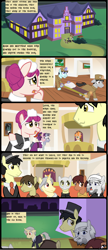 Size: 3356x7789 | Tagged: safe, artist:mr100dragon100, derpibooru import, oc, oc:thomas the wolfpony, pegasus, undead, unicorn, vampire, comic:a house divided, adam (frankenstein monster), comic, dark forest au's dr. jekyll and mr. hyde, dark forest au's dracula, dark forest au's matthew, dark forest au's phantom of the opera (erik), griffin (character), hospital, nurse