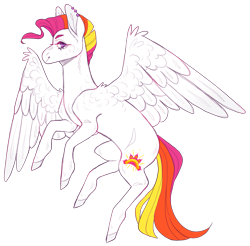 Size: 2347x2310 | Tagged: safe, artist:sleepy-nova, derpibooru import, oc, oc:sunrise surprise, pegasus, pony, female, mare, simple background, solo, transparent background