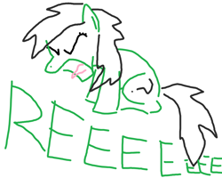 Size: 1000x800 | Tagged: safe, artist:purblehoers, derpibooru import, oc, oc only, oc:anon filly, pony, eyes closed, female, filly, foal, ms paint, reeee, screech, simple background, sitting, solo, text, white background