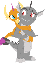 Size: 2525x3556 | Tagged: safe, artist:porygon2z, derpibooru import, smolder, oc, oc:draco axel, dragon, dragoness, female, simple background, transparent background