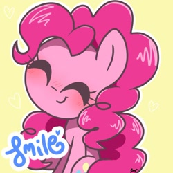 Size: 978x977 | Tagged: source needed, safe, artist:silver meadow, derpibooru import, pinkie pie, earth pony, pony, female, smiling, solo