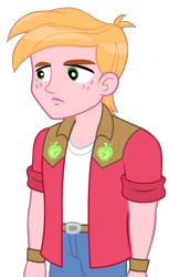 Size: 964x1579 | Tagged: safe, artist:edy_january, derpibooru import, edit, big macintosh, better together, equestria girls, male, simple background, solo, transparent background, vector, vector edit