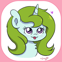 Size: 1200x1200 | Tagged: safe, artist:sketchydesign78, derpibooru import, oc, oc only, oc:sketchy design, pony, unicorn, :p, bust, cute, heart, portrait, solo, tongue, tongue out