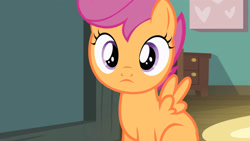 Size: 3410x1920 | Tagged: safe, derpibooru import, screencap, scootaloo, pegasus, pony, flight to the finish, season 4, cute, cutealoo, female, filly, foal, high res, solo, spread wings, wings