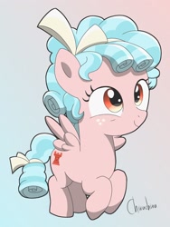 Size: 1536x2048 | Tagged: safe, artist:chiruchiru, derpibooru import, cozy glow, pegasus, pony, female, filly, foal, solo