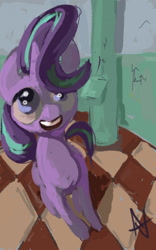 Size: 1024x1639 | Tagged: safe, artist:alexandrvirus, derpibooru import, starlight glimmer, pony, unicorn, fisheye lens, solo