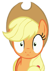 Size: 1280x1692 | Tagged: safe, artist:benpictures1, applejack, earth pony, every little thing she does, adoracreepy, applejack's hat, blank stare, clothes, cute, female, fiducia compellia, hat, hypnosis, hypnotized, inkscape, jackabetes, looking at you, mare, shrunken pupils, simple background, solo, thousand yard stare, transparent background, vector