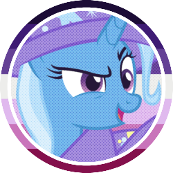 Size: 250x250 | Tagged: safe, artist:pridefulking, derpibooru import, trixie, icon, pride, pride flag, simple background, solo, transparent background