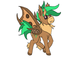 Size: 2250x1688 | Tagged: safe, derpibooru import, oc, oc:squeaking echo (squeak), bat pony, fluffy pony, hybrid, moth, mothpony, original species, pony, chest fluff, fluffy, krita, leg fluff, simple background, transparent background