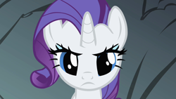 Size: 1280x720 | Tagged: safe, derpibooru import, screencap, rarity, pony, unicorn, a dog and pony show, season 1, female, frown, mare, rarity is not amused, solo, unamused