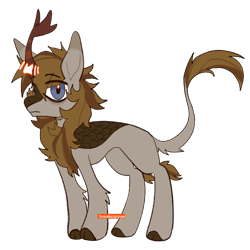 Size: 1120x1121 | Tagged: safe, artist:breakcqrpse, derpibooru exclusive, derpibooru import, oc, kirin, blue eyes, brown coat, brown mane, colored, design, flat colors, horn, kirin oc, original art, ponysona, red horn, simple background, transparent background