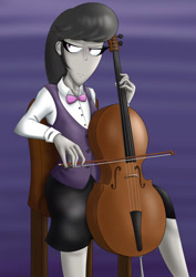 Size: 1280x1813 | Tagged: safe, artist:coffeebanana, derpibooru import, melody, octavia melody, human, cello, humanized, musical instrument, solo