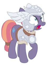 Size: 1363x1836 | Tagged: safe, artist:gmaplay, derpibooru import, sun cross, earth pony, pony, full body, hooves, mighty helm, open mouth, shrunken pupils, simple background, solo, standing, three quarter view, transparent background