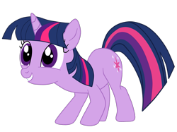 Size: 1853x1388 | Tagged: safe, artist:gmaplay, derpibooru import, twilight sparkle, unicorn twilight, pony, unicorn, cute, female, full body, grin, happy, hooves, horn, mare, simple background, smiling, solo, standing, tail, transparent background, twiabetes