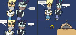 Size: 2019x935 | Tagged: safe, artist:mattjohn1992, derpibooru import, applejack, coloratura, equestria girls, 1000 hours in ms paint, angry, asphyxiation, ball and chain, cloth gag, drowning, gag, muffled words, rara, scared, sinking, struggling, underwater, worried