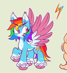 Size: 589x637 | Tagged: safe, artist:sidruni, derpibooru import, rainbow dash, pegasus, pony, redesign, solo