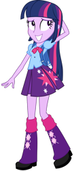 Size: 598x1375 | Tagged: safe, artist:alandssparkle, artist:rupahrusyaidi, derpibooru import, edit, twilight sparkle, equestria girls, arm behind head, female, simple background, solo, transparent background, vector, vector edit