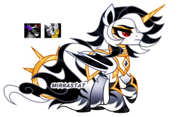 Size: 1280x845 | Tagged: safe, artist:mirrastat, derpibooru import, king sombra, zecora, oc, alicorn, hybrid, pony, zony, base used, bat wings, eyelashes, female, frown, horn, makeup, male, mare, neck rings, offspring, parent:king sombra, parent:zecora, raised hoof, raised leg, simple background, stallion, transparent background, unshorn fetlocks, wings