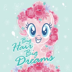 Size: 1080x1080 | Tagged: safe, artist:mylittleponyjpn, derpibooru import, part of a set, pinkie pie, pony, bust, flower, instagram, official, portrait, solo