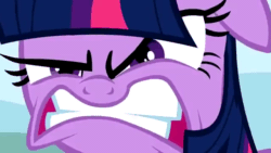 Size: 640x360 | Tagged: safe, derpibooru import, screencap, twilight sparkle, unicorn twilight, pony, unicorn, feeling pinkie keen, angry, animated, close-up, cute, cute when angry, extreme close-up, gif, gritted teeth, madorable, solo, teeth, this will not end well