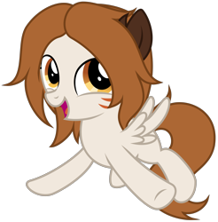 Size: 3290x3340 | Tagged: safe, artist:strategypony, derpibooru import, oc, oc only, oc:kiri, pegasus, pony, brown mane, cute, daaaaaaaaaaaw, ear fluff, ears, female, filly, flying, foal, gasp, happy, high res, jumping, looking up, mid-air, open mouth, open smile, pegasus oc, simple background, smiling, solo, spread legs, spread wings, spreading, transparent background, whisker markings, wings, younger