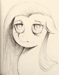 Size: 2587x3292 | Tagged: safe, artist:relighted, derpibooru import, pinkie pie, earth pony, pony, black and white, depressed, female, grayscale, mare, monochrome, pencil, pencil drawing, pinkamena diane pie, sad, traditional art