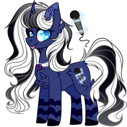 Size: 2500x2500 | Tagged: safe, artist:bublebee123, derpibooru import, oc, oc only, pony, unicorn, female, mare, microphone, simple background, tongue, tongue out, transparent background