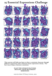 Size: 781x1133 | Tagged: safe, artist:hitbass, derpibooru import, oc, oc only, oc:eleane tih, pony, unicorn, 25 expressions, cute, expressions, solo