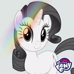 Size: 720x720 | Tagged: safe, derpibooru import, rarity, pony, unicorn, rainbow roadtrip, monochrome, official, profile picture