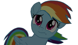 Size: 1001x586 | Tagged: safe, artist:benpictures1, rainbow dash, pegasus, my little pony: the movie, cute, dashabetes, female, frown, inkscape, mare, simple background, solo, transparent background, vector