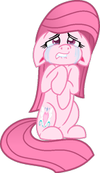 Size: 428x744 | Tagged: safe, artist:guruyunus17, artist:madzbases, derpibooru import, oc, oc:annisa trihapsari, earth pony, pony, base used, crying, ears, earth pony oc, female, floppy ears, long hair, mare, medibang paint, not pinkamena, sad, simple background, solo, teeth, transparent background