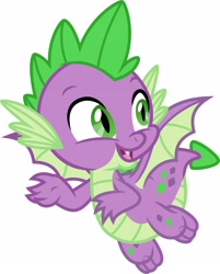 Size: 3211x4001 | Tagged: safe, derpibooru import, spike, dragon, alternate design, male, redesign, simple background, solo, white background, winged spike, wings