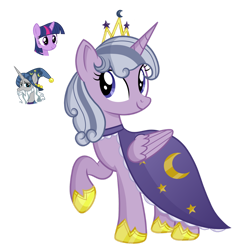 Size: 1280x1360 | Tagged: safe, artist:tenderrain-art, derpibooru import, star swirl the bearded, twilight sparkle, oc, alicorn, pony, clothes, female, mare, offspring, parent:star swirl the bearded, parent:twilight sparkle, simple background, transparent background