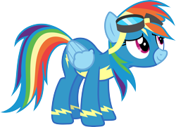 Size: 4138x3000 | Tagged: safe, artist:cloudyglow, derpibooru import, rainbow dash, pegasus, pony, parental glideance, .ai available, clothes, show accurate, simple background, solo, transparent background, uniform, vector, wonderbolts uniform