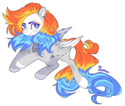 Size: 1028x868 | Tagged: safe, artist:dillice, derpibooru import, oc, oc only, pegasus, pony, colored wings, face paint, female, makeup, mare, pegasus oc, simple background, solo, two toned wings, white background, wings